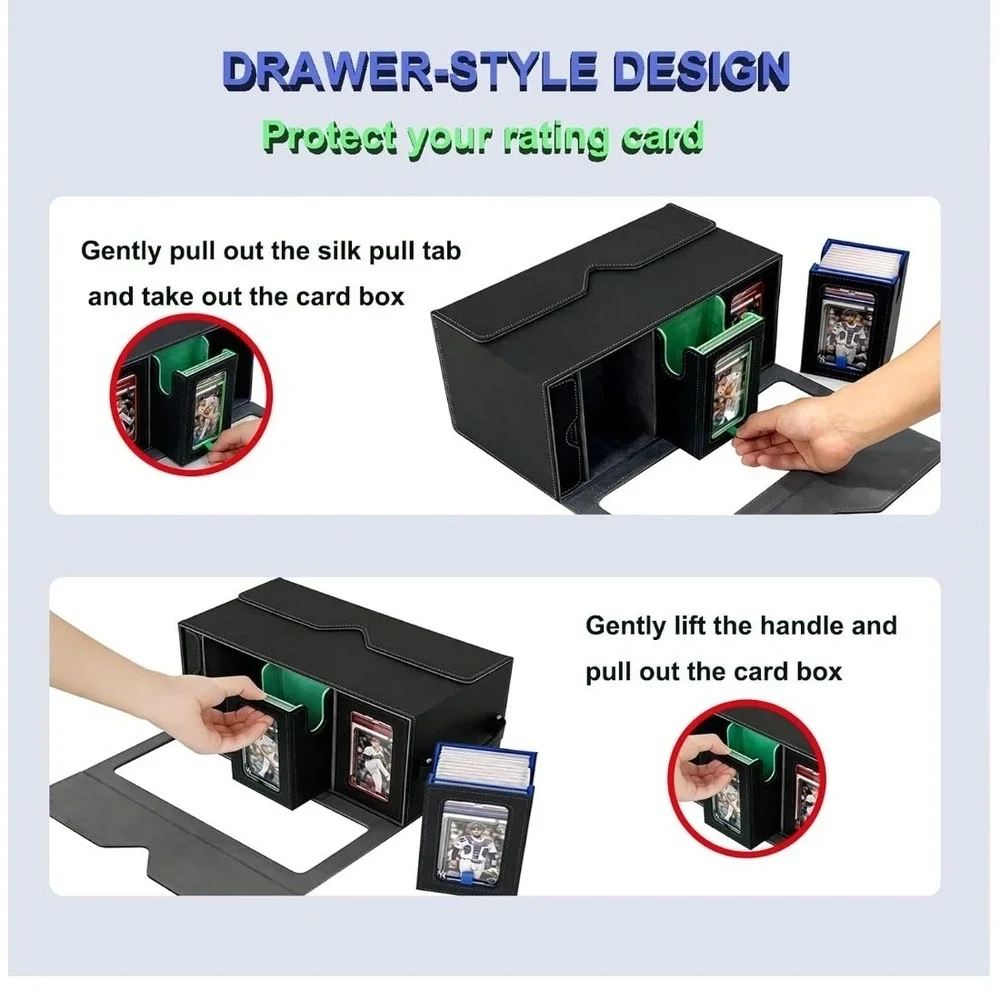 Graded Card Storage Box Case Black Modular Drawer Slab Organizer 001 NWOT